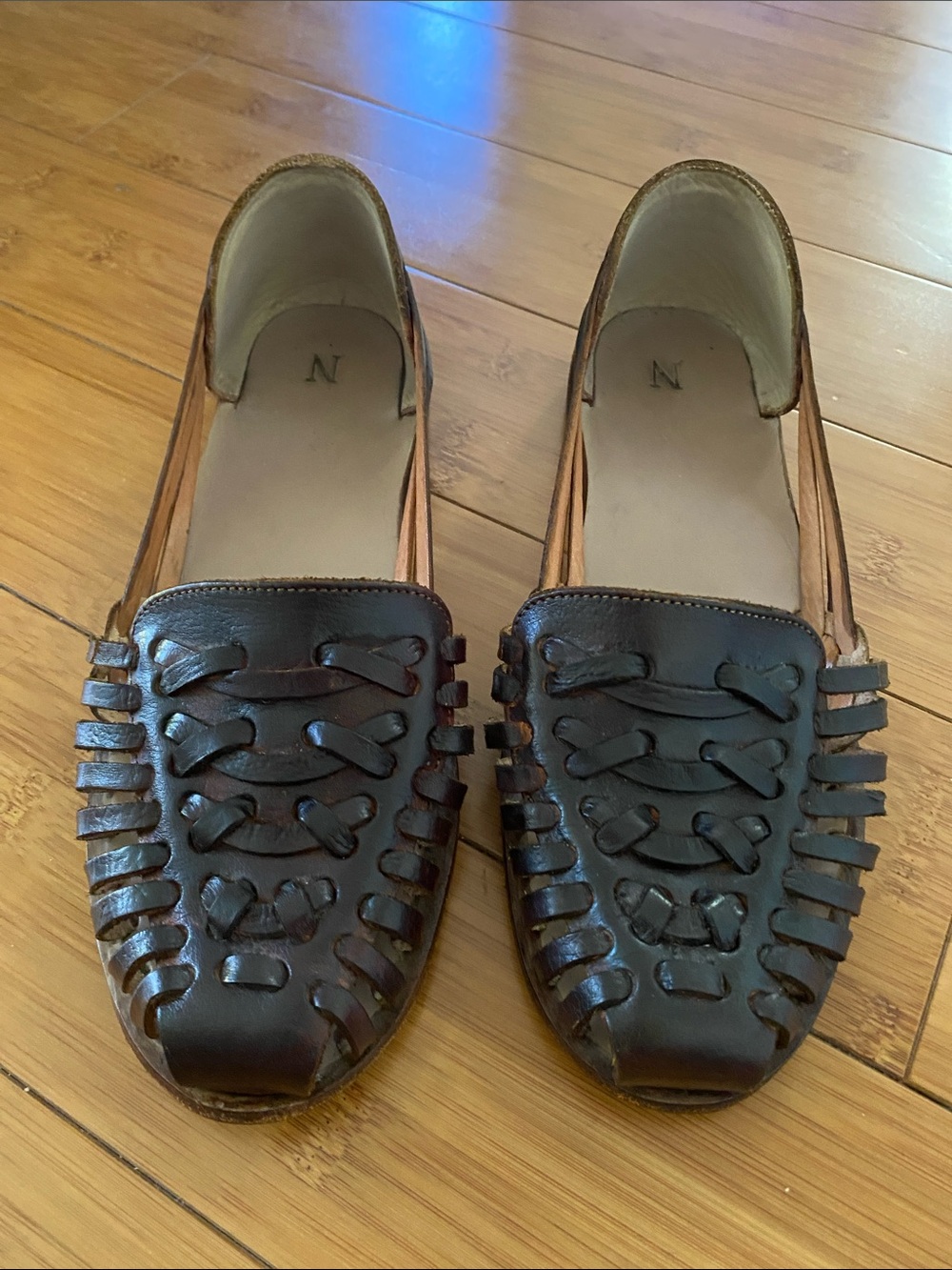 Nisolo Brown Braided Leather Slip-On Loafers
